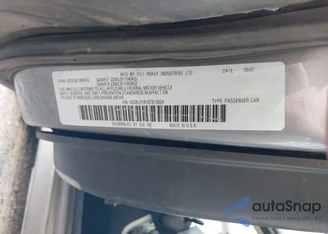 2008 Subaru Legacy 2.5I из США, поврежденный, VIN 4S3BL616187213824